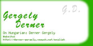 gergely derner business card